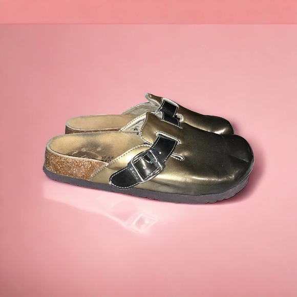 Birkenstock Boston Betula Rock Gold Metallic Clog Women’s Size 6 - Picture 1 of 10